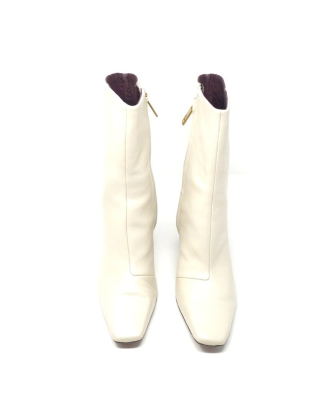 Franco Sarto Briar Snip Toe Heeled Ankle Boot Chalk White Leather 8 M - Picture 7 of 16